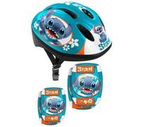 Set avec Casque et protections avec coudieres et genouilleres - DISNEY - STITCH Bleu G