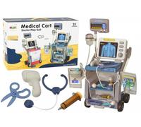 Set avec petit stéthoscope de médecin, bleu clair