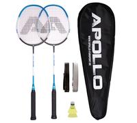 Set de badminton Match Pro 800 - inclus : sac de transport, 2 raquettes, volants-Bleu/Gris