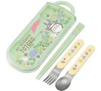 Set Baguettes Cuillere Fourchette - Ghibli - Totoro Parapluie Vert