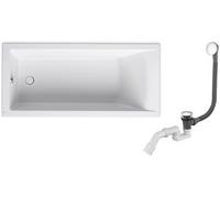 Set baignoire rectangulaire Roca Savai A248587000, siphon de baignoire Oltens Fusa 03002100