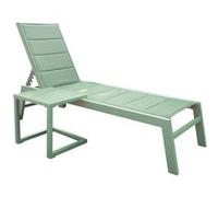 Set Bain De Soleil Et Table D'appoint Barbados En Textilène Vert Sauge - Aluminium Vert Sauge Vert