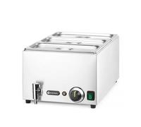 Set Bain-marie avec robinet de vidange HENDI RANGER + 3 x bac GN 1/3 avec couvercle, GN 1/1, 230V/1000W, 605x332x(H)242mm - Hendi