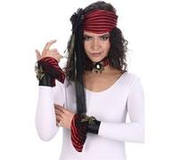 set bandeau collier 2 manchettes pirate - chaks 12258 Rouge G