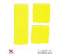 Widmann – Set de 3 bandeaux Party Fashion – bandeau frontal et 2 bracelets – Jaune fluo G