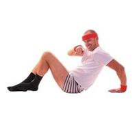 Set Bandeau Et Poignets éponge Diff. Coloris - Rouge - Taille Unique rouge G