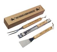 Set Barbecue Pas Touche à Mon barbeuc - Cadeau Humour
