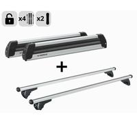 Set Barres de toit Avec Porte-Skis Pour Volvo XC40 Main Courante 4 Ski 2 Neige