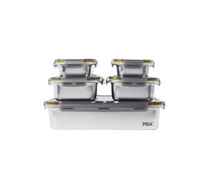 Set Batch Cooking - 5 Boîtes Alimentaires en Inox 650ml, 1300ml & 5000ml