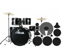 Set Batterie 22" Drum Percussion Acoustique Sourdines Timbales Cymbale Tabouret