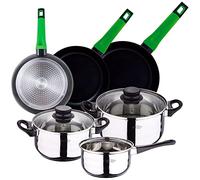 Set batterie de cuisine 5 pièces avec couvercle en verre et 3 casseroles antiadhésives San Ignacio Vitoria