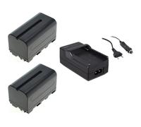 Set batterie NP-F750 compatible avec Ledgo Nanguang LuxPad43 - 2 accus + chargeur