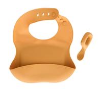 Set bavoir et cuillère - yum ocre TU