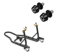 Set: Béquille de Range Arrière noir mat + Diabolos Assen M10 x 1.5 noir