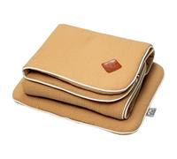 Ensemble couverture et coussin en gaze de coton pour berceau et couffin jeanne camel TU