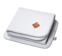 Ensemble Couverture Et Coussin En Gaze De Coton Pour Berceau Et Couffin Jeanne Gris Clair TU