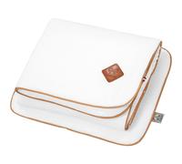 Set berceau couverture et coussin en gaze de coton jeanne blanc TU