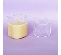 Set Bicchierini Shot A Forma Di Gatto In Vetro 5 X 4,5 X 5,5 Cm - Trasparente (2 Pz)