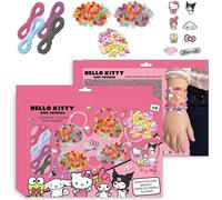 Set bijoux perles Hello Kitty and Friends | Concevez vos propres bracelets avec des perles colorées, élastiques et des breloques de personnages Sanrio | Plus de 1000 pièces