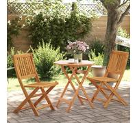 set bistrot 3 pièces pliable en bois massif d'acacia