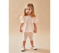 Set blouse + legging à imprimé, rose clair 6M