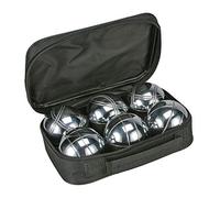 Set Boccia de 6 Boules de pétanque en métal de 720 g, mètre Ruban et Pochette