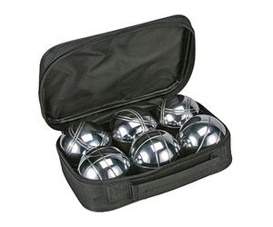 Set Boccia de 6 Boules de pétanque en métal de 720 g, mètre Ruban et Pochette