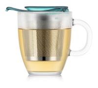 Set - BODUM - Yo-Yo - Mug en verre trempé avec infuseur à thé en inox - Individuel - Vert - 0,35 l