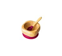 Set bol et cuillère en bambou, rouge, eco shibali