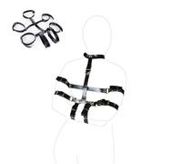 Set Bondage BDSM pour débutants et couples - Kit de fessier en cuir avec menottes, collier, harnais et attaches de lit, accessoires fétiches pour jeux érotiques et rôle-play
