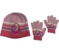 Set Bonnet Et Gants - Elsa La Reine Des Neiges (Rose)