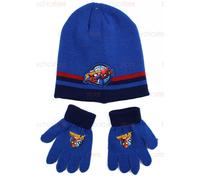 Set Bonnet et Gants Spiderman Bleu / Bleu Ciel