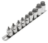 Set Boussoles 9pz Inserts Xzn 1/2″ 3/8″ M4 M18 Clés Chrome Vanadium 133s
