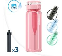 Set : Bouteille filtrante Wessper ActiveMax Clarti 0,68 l rose + Cartouche filtrante Wessper Clarti 2 pièces