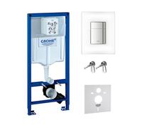 Set bouton de chasse d'eau Grohe Skate 38845MF0, châssis encastré Grohe Rapid SL 38539001