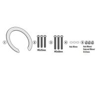 Set Bride GIVI BF86 pour Sacs Réservoir Tanklock / Ed, Moto Morini X-Cape/Seimme