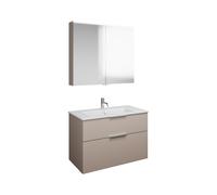 Burgbad Eqio Vasque en céramique Slim avec meuble bas, avec armoire de toilette, SHCP092F6583C0001G0146,