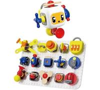 Set Busy Board Delux - TOP BRIGHT - Cube et Planche - 15 Gadgets - Serrures - Klaxon - Boutons Multicolore G