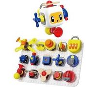 Set Busy Board Delux - TOP BRIGHT - Cube et Planche - 15 Gadgets - Serrures - Klaxon - Boutons Multicolore G