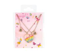Set Cadeau Bff Coeur Arc En Ciel - 2 Colliers