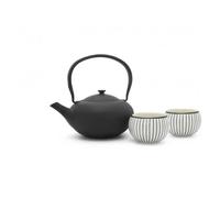 Bredemeijer Set cadeau Shanxi, noir, avec 2 tasses en porcelaine