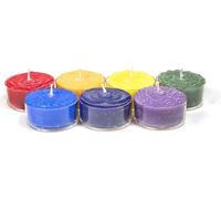 Set cadeau de 7 bougies parfumées Chakra -- 4x2 cm