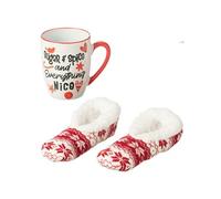 Set cadeau mug et chaussons de Noël