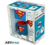 Set Cadeau Superman, Logo. Tasse, verre et dessous. DC Comics G