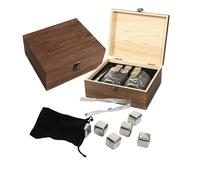 Set cadeau whisky de luxe - 21 x 9 x 18 cm - Le set cadeau ultime pour le véritable amateur de whisky - Braun