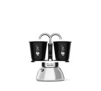 Bialetti Mini Express Induction, cafetière à induction, 2 tasses (100 ml), convient à tous types de feux, noir