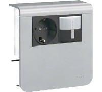 Set Caja schuko + detector SL 20x80, alu