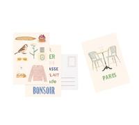 Set cartes postales Paris, de Zoé de Las Cases - Zoé De Las Cases - Hachette Pratique - Coffret - Papeterie