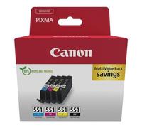 Set Cartouches Imprimante Canon 6509B015 Chromalife 100 + Cli 551 Multipac