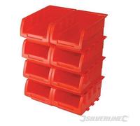 Silverline Tools Boîtes empilables 250968 - Jeu de 8 - 165 x 105 x 75 mm